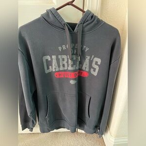 Cabela's Charcoal Hoodie with Red Logo